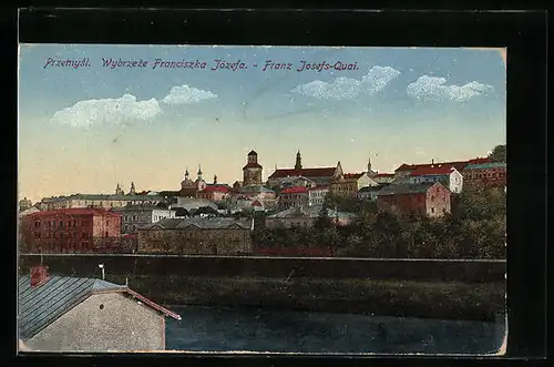 AK Przemysl, Ortsansicht mit Franz Josefs-Quai