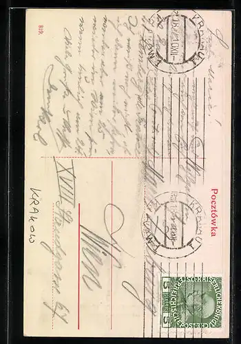 AK Krakow, Monument de Mickiewicz