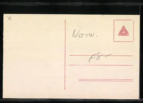 AK Ole /Norangsfjord, Ortsansicht vor Berggipfeln