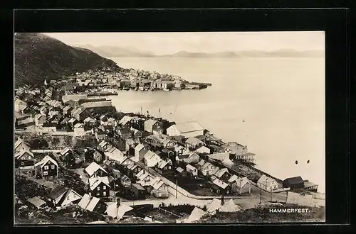 AK Hammerfest, Ortsansicht aus der Vogelschau
