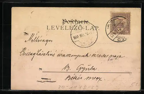 Künstler-AK Amor schmiedet Ringe, Tauben