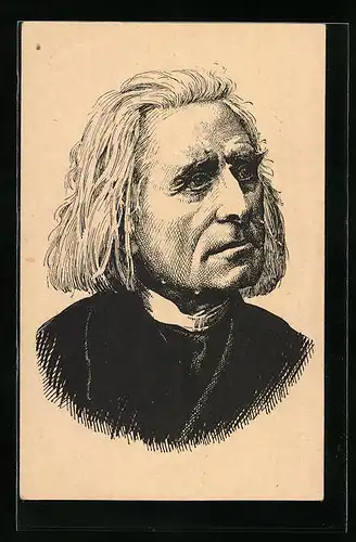 Künstler-AK Portrait von Frantisek Liszt, Komponist