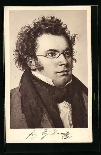 Künstler-AK Franz Schubert im Portrait