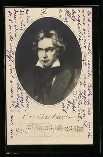 Künstler-AK Portrait von Beethoven