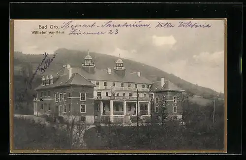 AK Bad Orb, Wilhelminen-Haus mit Park