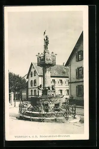 AK Weinheim a. d. B., Partie am Rodensfeiner-Brunnen