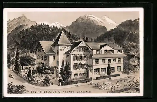 Künstler-AK Interlaken, Christliches Hospiz Pilgerruh