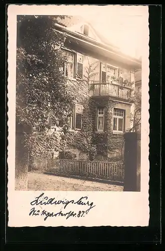 Foto-AK Ludwigsburg, Haus in der Stuttgarterstrasse 87