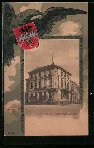 AK Remagen, Hôtel Victoriaberg, Inhaber: Peter Langen