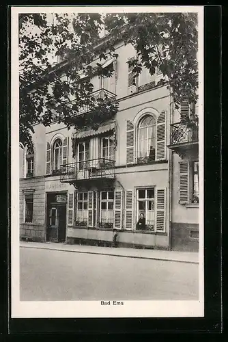 AK Bad Ems, Kurlogierhaus Mariental, Badhausstrasse 4, Bes.: O. Schmidt