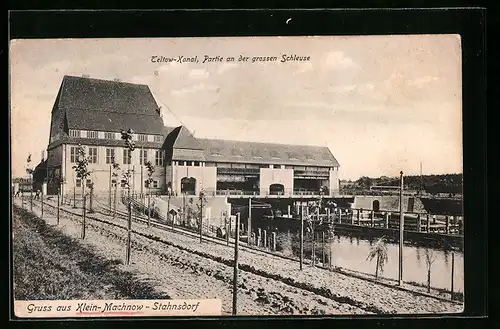 AK Klein-Machnow, Partie an der grossen Schleuse