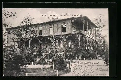 AK Strausberg, Gasthaus Neue Spitzmühle