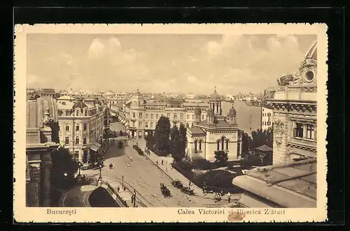 AK Bucuresti, Calea Victoriei si Biserica Zlatari