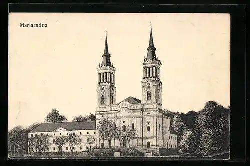 AK Mariaradna, Ansicht der Klosterkirche