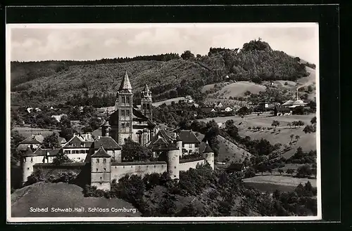 AK Schwäbisch Hall, Blick auf Schloss Comburg