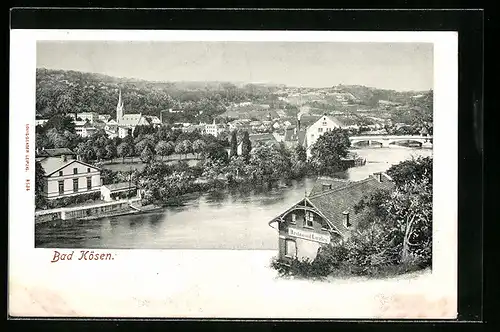 AK Bad Kösen, Blick auf den Ort über den Fluss