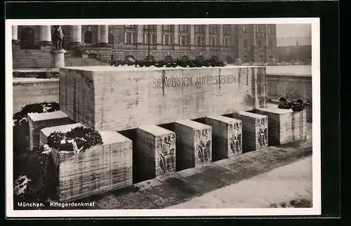 AK München, Ansicht des Kriegerdenkmales