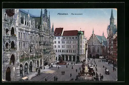 AK München, Strassenpartie mit Mariannenplatz