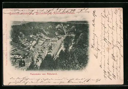 AK Rübeland, Panorama von oben aus