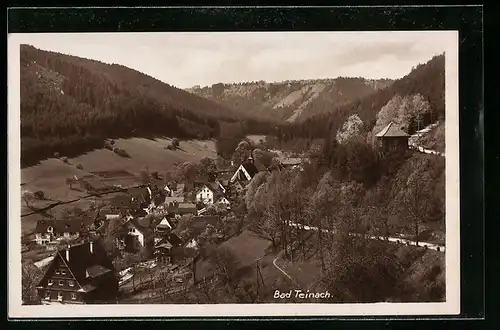 AK Bad Teinach, Blick durch das Tal auf den Ort