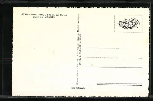 AK Merano, Castel Tirolo verso Mendola