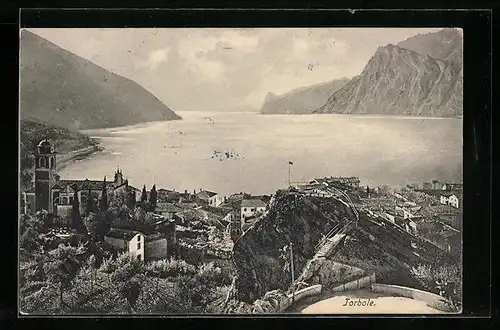 AK Torbole, Ortsansicht aus der Vogelschau