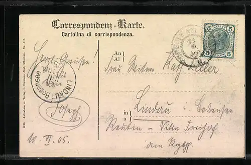 AK Torbole, Ortsansicht aus der Vogelschau