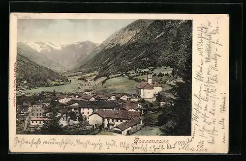 AK Gossensass, Ortsansicht aus der Vogelschau