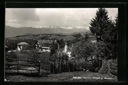 AK Renon, Ortsansicht aus der Vogelschau