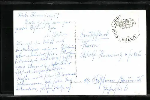 AK Tiers, Teilpartie mit Gasthof Krone und Rosengarten