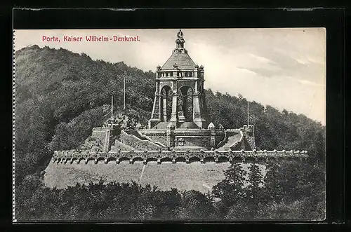 AK Porta, Kaiser Wilhelm-Denkmal