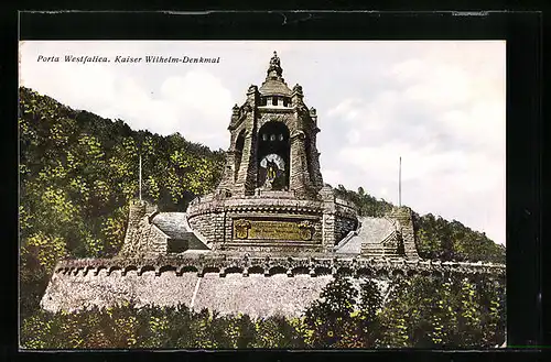 AK Porta Westfalica, Kaiser Wilhelm-Denkmal