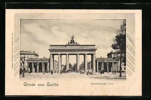 AK Berlin, Gruss vom Brandenburger Thor