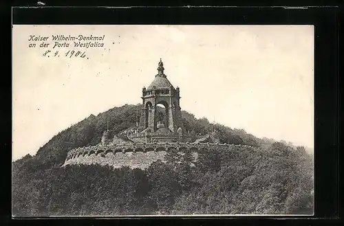 AK Porta Westfalica, Kaiser Wilhelm-Denkmal