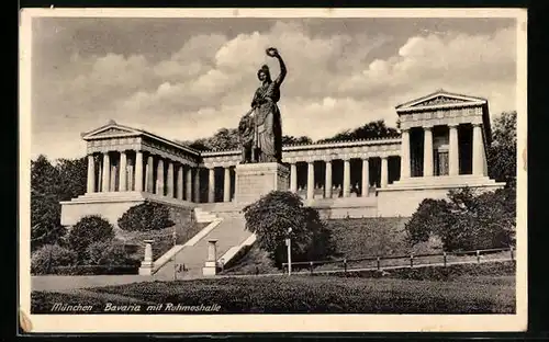 AK München, Bavaria mit Ruhmeshalle