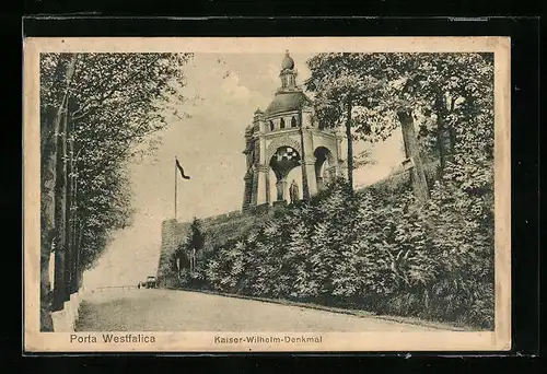 AK Porta Westfalica, Kaiser-Wilhelm-Denkmal, 1892 errichtet