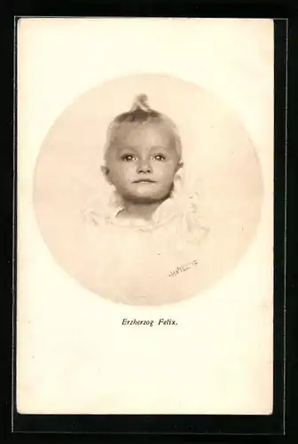 AK Portrait des Erzherzogs Felix als Kind