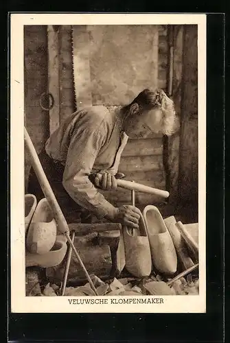 AK Niederländischer Schuhmacher bei der Arbeit