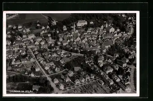 AK Leutkirch im Allgäu, Ortsansicht aus der Vogelschau