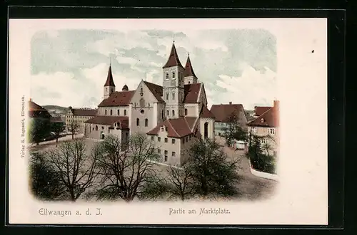 AK Ellwangen a. d. I., Partie am Marktplatz