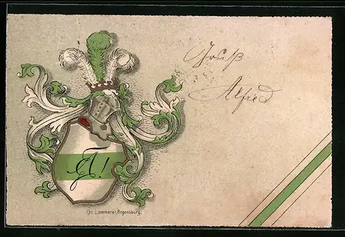 AK Regensburg, Studentenwappen der Chr. Lammerer