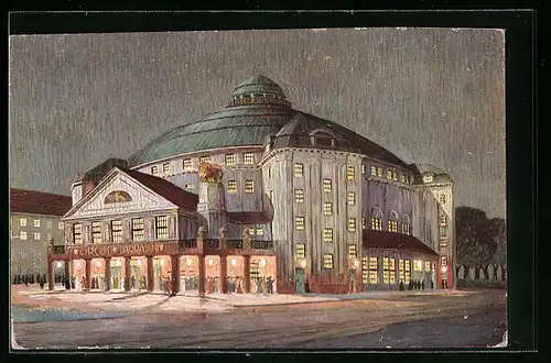 Künstler-AK Dresden, Stosch-Sarrasani Zirkus