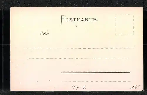 Lithographie Studentenwappen Vera Amicitia