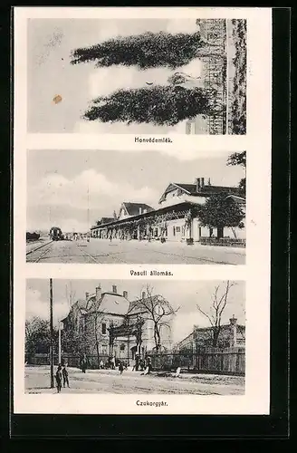 AK Hatvan, Bahnhof, Vasuti allomas