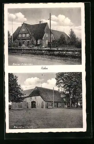 AK Hohn, Höfe der Bauern Hansen und Thomsen