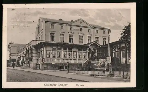 AK Ahlbeck /Ostsee, Kurhaus mit Strasse