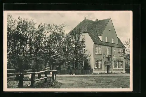 AK Oldau bei Celle, Gasthaus Sutmöller mit Strasse
