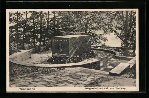 AK Wiesbaden, Kriegerdenkmal auf dem Neroberg