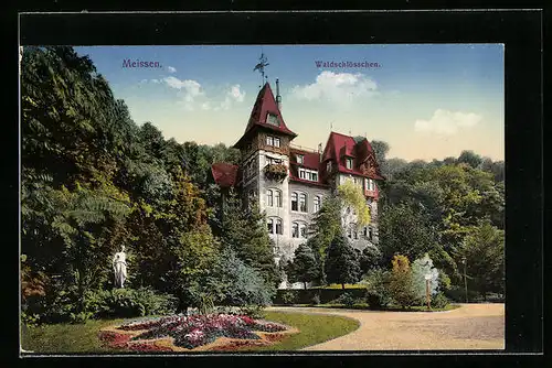 AK Meissen, Hotel Waldschlösschen im Grünen