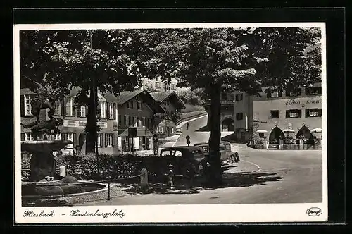 AK Miesbach, Strassenpartie am Hindenburgplatz